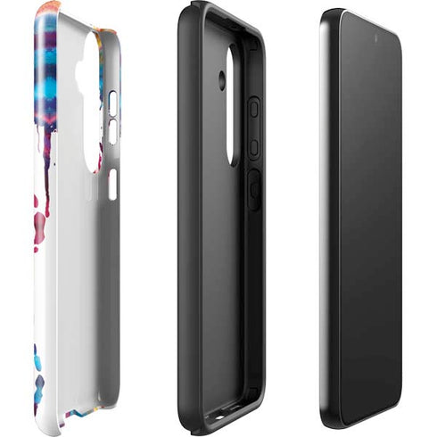 Chromatic Splatter White Galaxy S25 Plus Impact Case