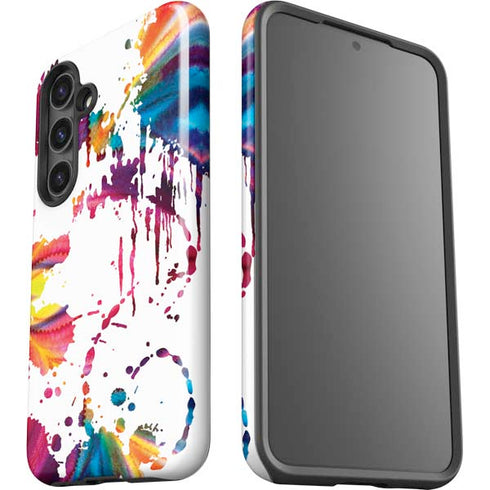 Chromatic Splatter White Galaxy S25 Plus Impact Case