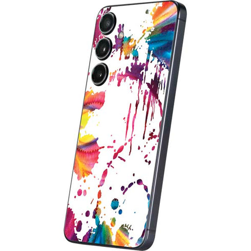 Chromatic Splatter White Galaxy S24 Plus Skin