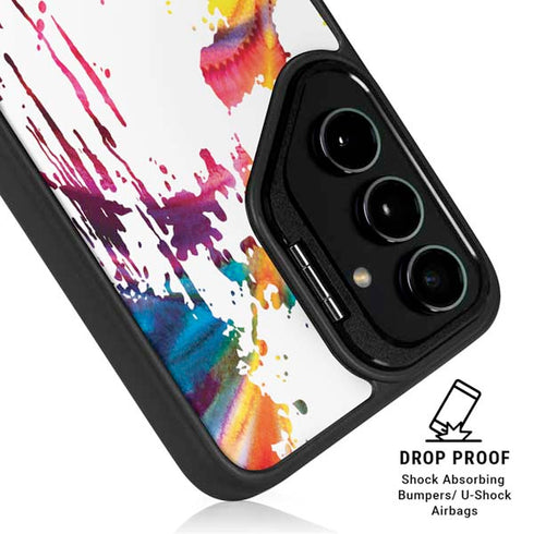 Chromatic Splatter White Galaxy S25 Ultra Kickstand Case