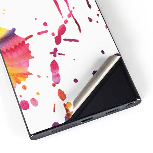 Chromatic Splatter White Galaxy S25 Ultra Skin