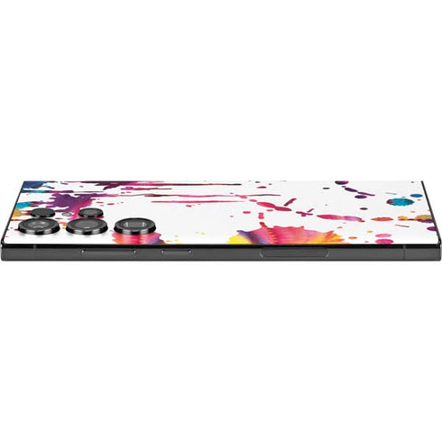 Chromatic Splatter White Galaxy S24 Ultra Skin