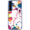 Chromatic Splatter White Galaxy S25 Clear Case
