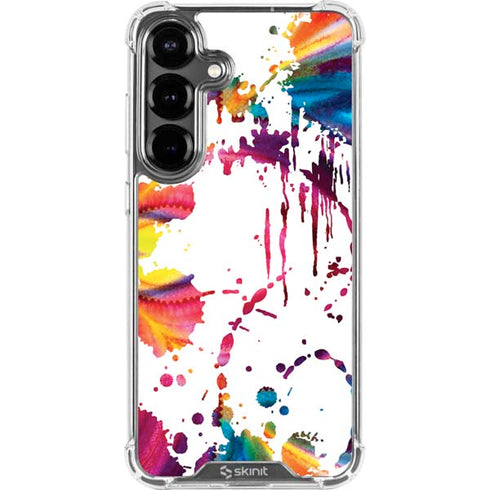 Chromatic Splatter White Galaxy S26 Clear Case