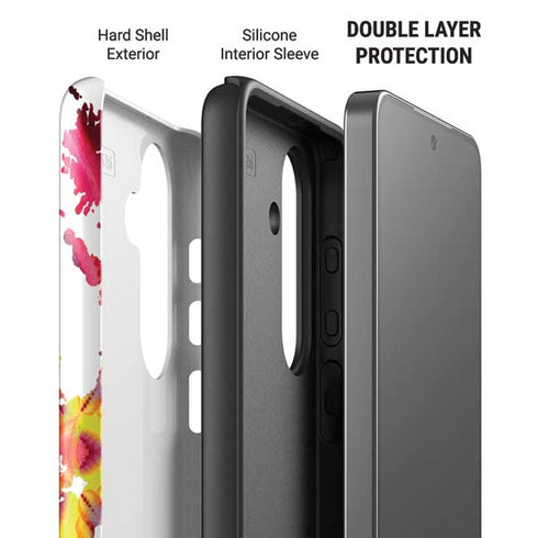 Chromatic Splatter White Galaxy S26 Impact Case