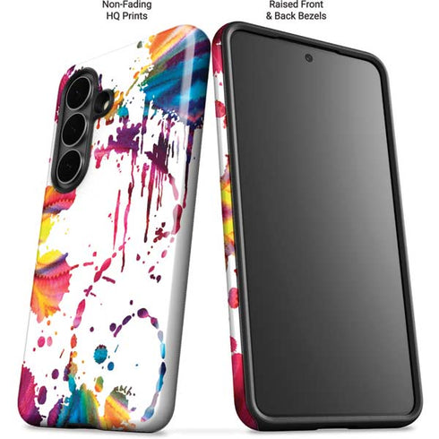 Chromatic Splatter White Galaxy S26 Impact Case