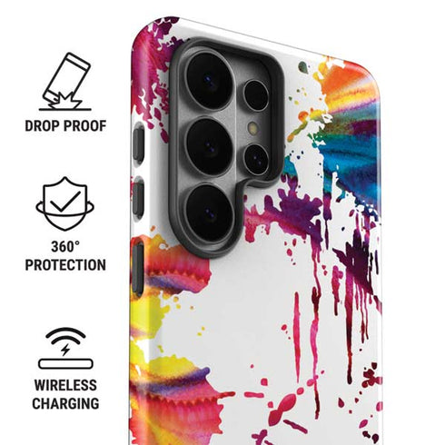 Chromatic Splatter White Galaxy S26 Ultra Impact Case