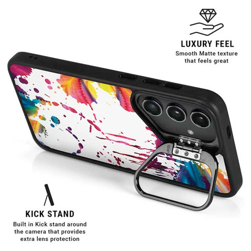 Chromatic Splatter White Galaxy S26 Ultra Kickstand Case