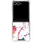 Chromatic Splatter White Galaxy Z Flip7 Clear Case