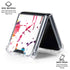 Chromatic Splatter White Galaxy Z Flip7 Clear Case