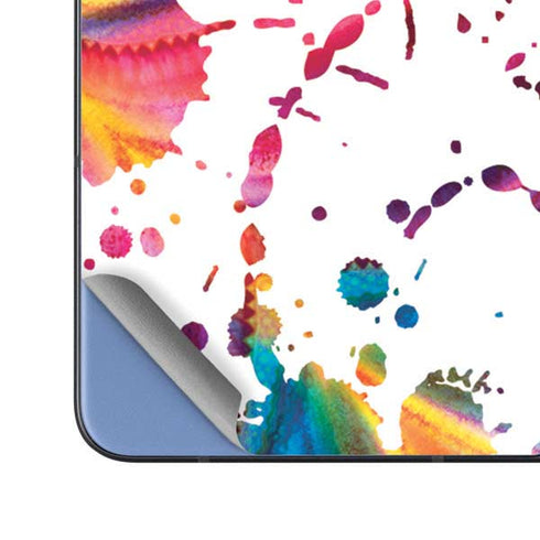 Chromatic Splatter White Galaxy Z Fold5 5G Skin