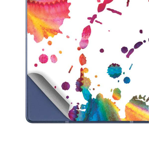 Chromatic Splatter White Galaxy Z Fold6 Skin