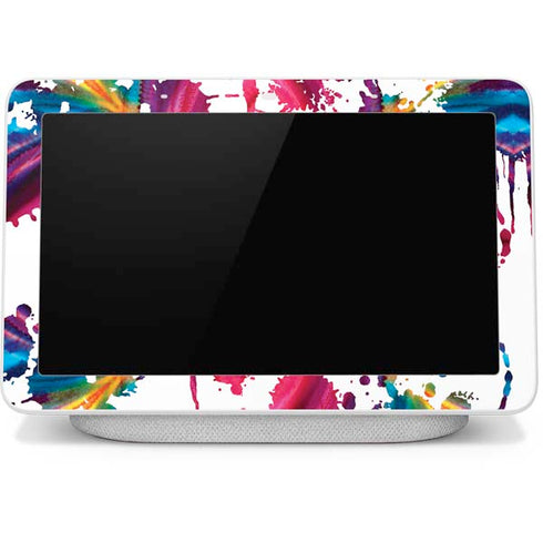 Chromatic Splatter White Google Home Hub Skin