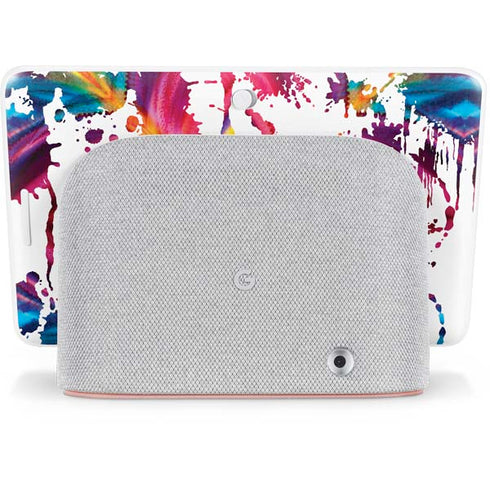 Chromatic Splatter White Google Home Hub Skin