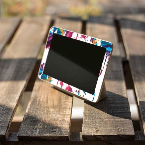 Chromatic Splatter White Google Home Hub Skin