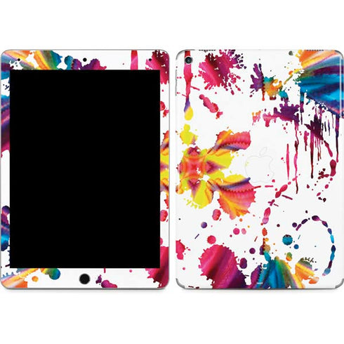 Chromatic Splatter White iPad Skins