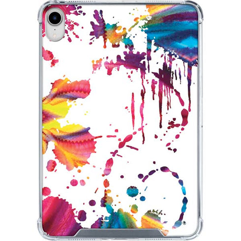 Chromatic Splatter White iPad 11th Gen (2025) Clear Case