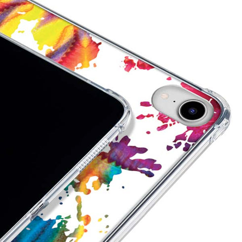 Chromatic Splatter White iPad 11th Gen (2025) Clear Case