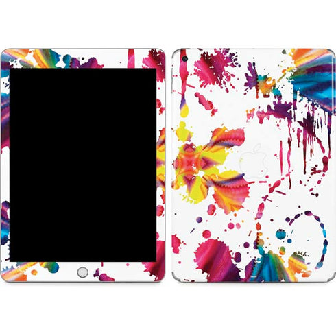 Chromatic Splatter White Apple iPad Skin