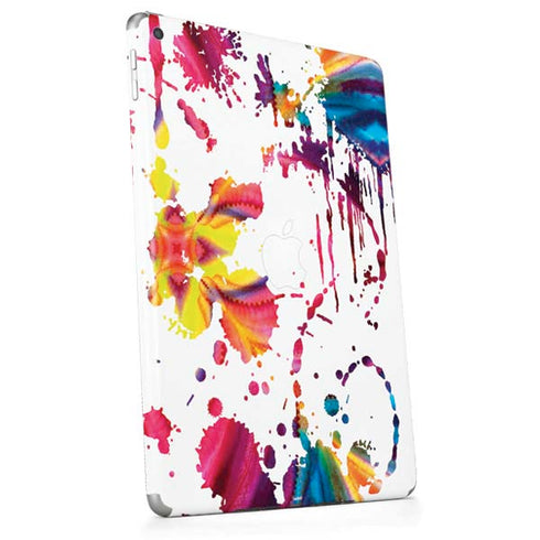 Chromatic Splatter White Apple iPad Skin