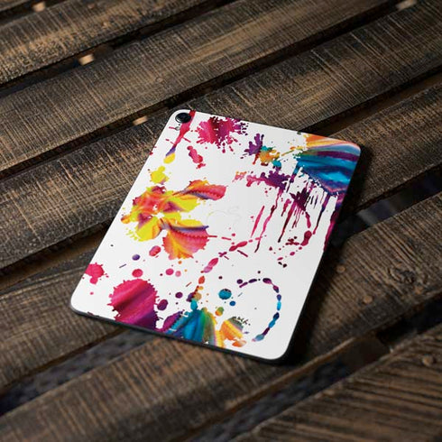 Chromatic Splatter White Apple iPad Pro Skin