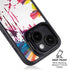 Chromatic Splatter White iPhone 14 Kickstand Case