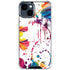 Chromatic Splatter White iPhone 15 Clear Case