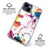 Chromatic Splatter White iPhone 15 Clear Case