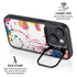 Chromatic Splatter White iPhone 15 Kickstand Case