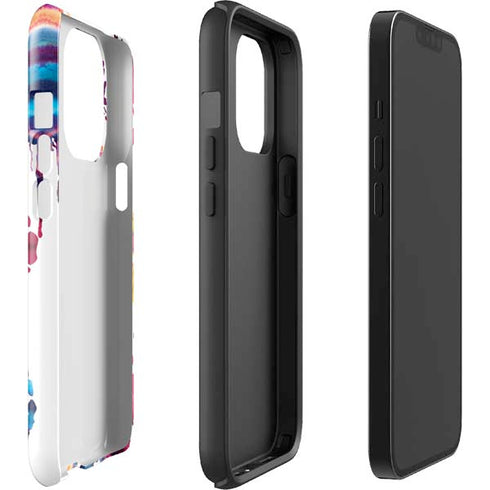 Chromatic Splatter White iPhone 15 Pro Impact Case