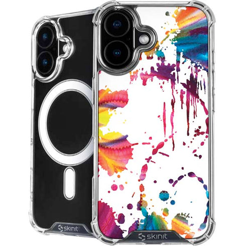 Chromatic Splatter White iPhone 16 MagSafe Case