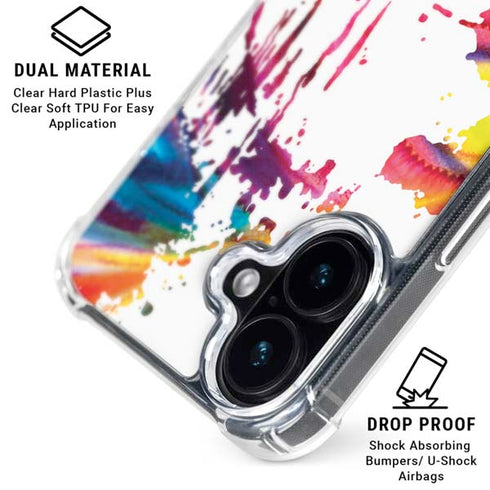Chromatic Splatter White iPhone 16 MagSafe Case