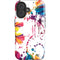 Chromatic Splatter White iPhone 16 Plus Impact Case