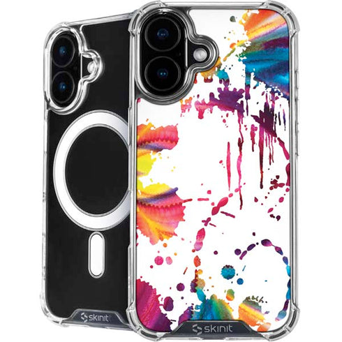 Chromatic Splatter White iPhone 16 Plus MagSafe Case