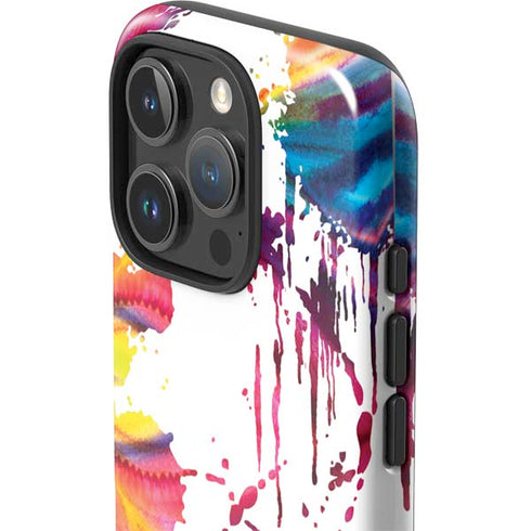 Chromatic Splatter White iPhone 16 Pro Impact Case