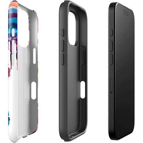 Chromatic Splatter White iPhone 16 Pro Impact Case