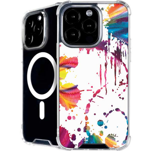Chromatic Splatter White iPhone 16 Pro Max MagSafe Case