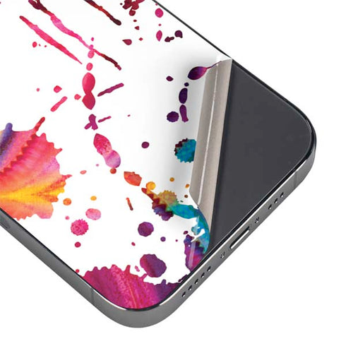 Chromatic Splatter White iPhone 16 Pro Max Skin