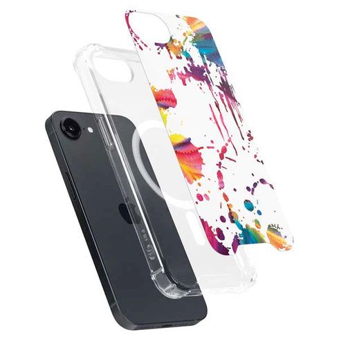 Chromatic Splatter White iPhone 16e MagSafe Case