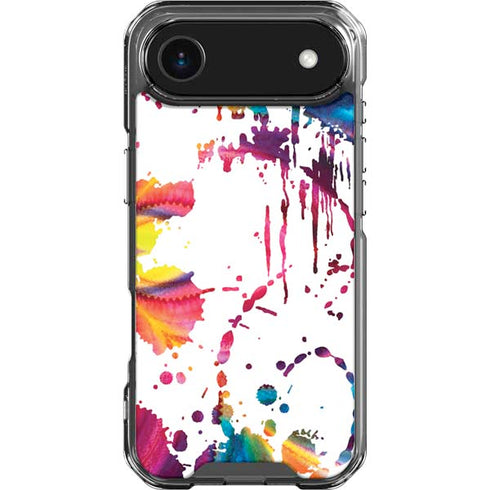 Chromatic Splatter White iPhone 17 Air Clear Case