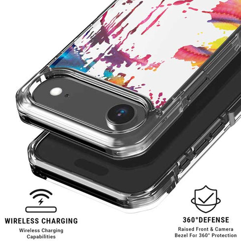 Chromatic Splatter White iPhone 17 Air Clear Case