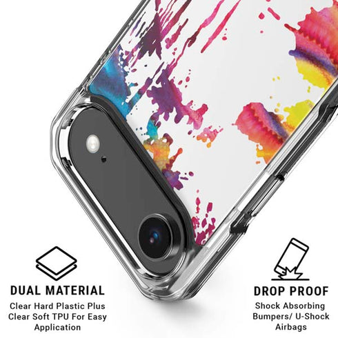Chromatic Splatter White iPhone 17 Air Clear Case