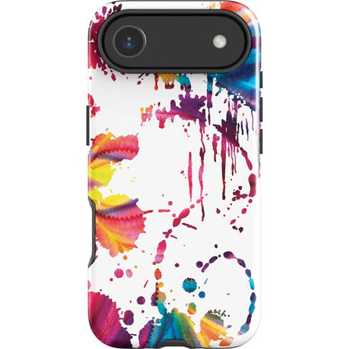 Chromatic Splatter White iPhone 17 Air Impact Case
