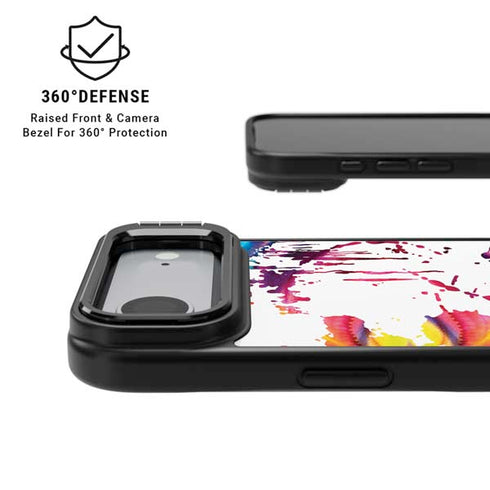 Chromatic Splatter White iPhone 17 Air Kickstand Case