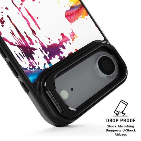 Chromatic Splatter White iPhone 17 Air Kickstand Case