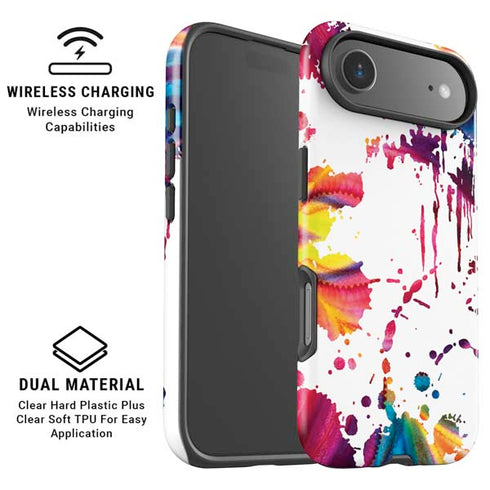 Chromatic Splatter White iPhone 17 Air Magsafe Impact Case