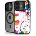 Chromatic Splatter White iPhone 17 Kickstand Case