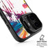 Chromatic Splatter White iPhone 17 Kickstand Case