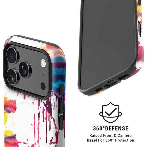 Chromatic Splatter White iPhone 17 Pro Magsafe Impact Case