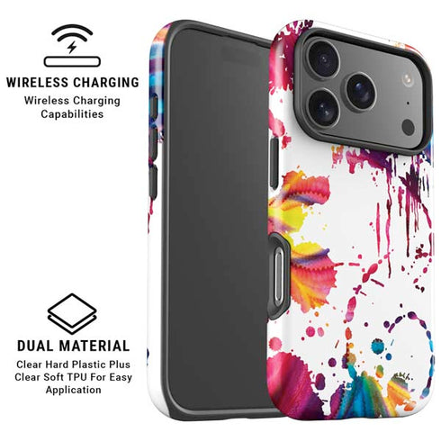 Chromatic Splatter White iPhone 17 Pro Magsafe Impact Case